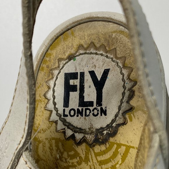 Fly London Yito Leather Lace-Up Wedge Sandals - Picture 4 of 8